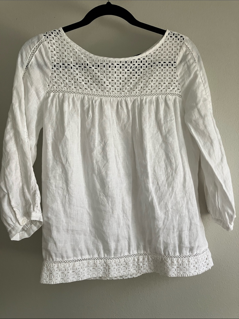 Cynthia rowley 100% linen white top XS